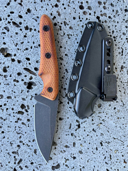 ‘Io fixed blade (Magnacut burnt micarta)